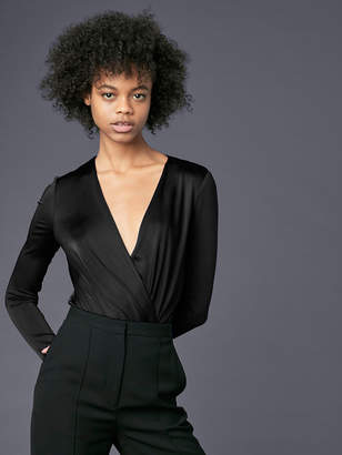 Diane von Furstenberg Long-Sleeve Lala Bodysuit