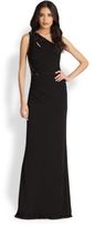 Thumbnail for your product : David Meister Embellished One-Shoulder Gown