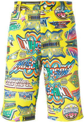 Moschino printed knee length shorts - men - Polyester - S