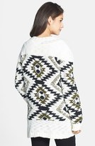 Thumbnail for your product : Woven Heart Geo Pattern Cardigan (Juniors)
