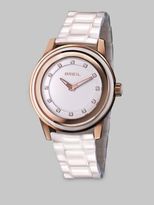 Thumbnail for your product : Breil Milano Rose Goldtone Ion-Plated Ceramic Watch