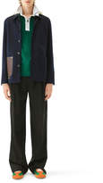Thumbnail for your product : Loewe Men's Wool-Blend Hooded Jacket with Leather Patch