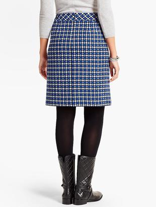 Talbots Stitched-Dot A-Line Skirt