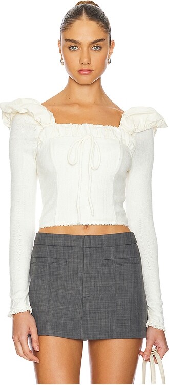 For Love & Lemons Aliyah Pointelle Top