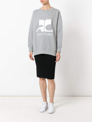 Courreges logo print sweatshirt