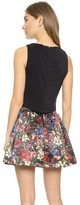 Thumbnail for your product : Alice + Olivia Amal Leather Ribbon Applique Top