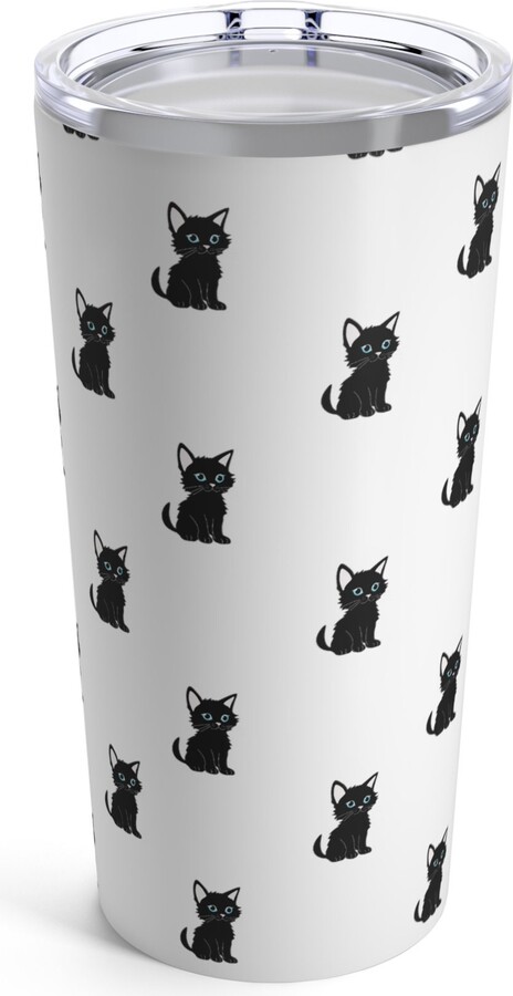 Cat Tumbler 20Oz, Cat Mug, Cat, Black Tumbler
