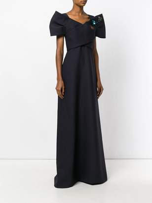 DELPOZO puff sleeve gown