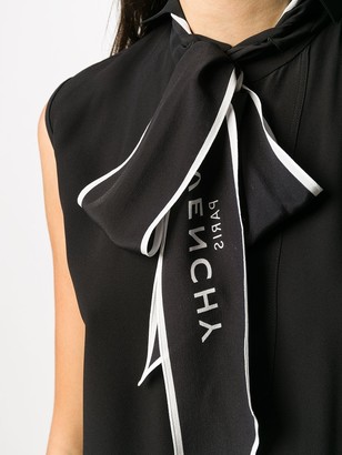 Givenchy Logo-Tie Pussy-Bow Dress