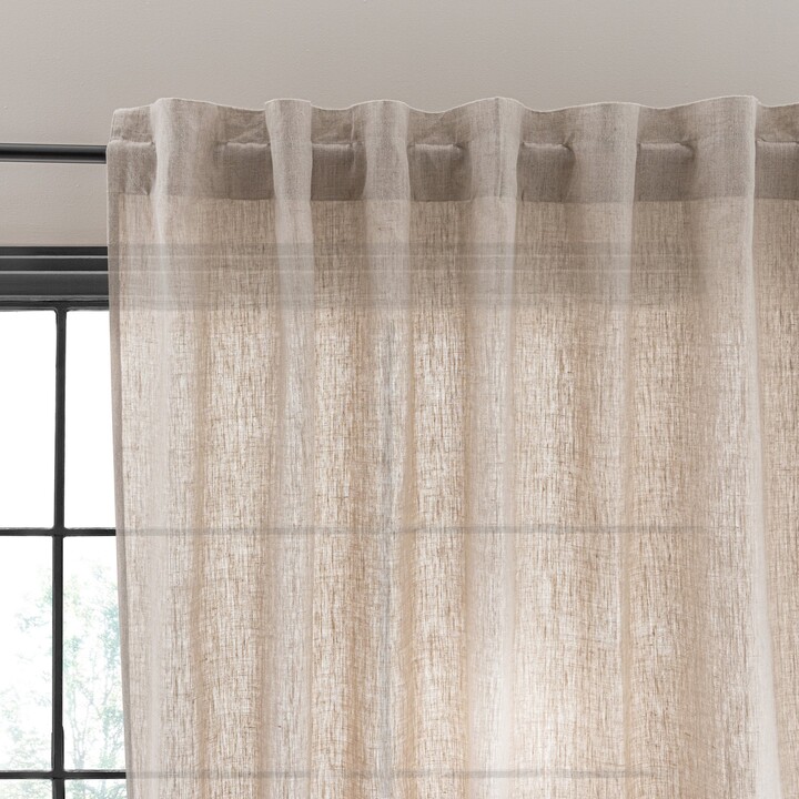 Dunelm Cartmel Linen Natural Voile Brown ShopStyle Curtains