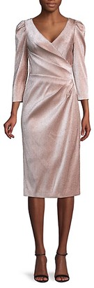 silver glitter wrap dress