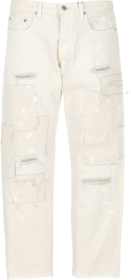 Junya Watanabe Patchwork Frayed Jeans
