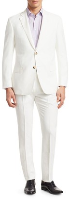 Emporio Armani Linen-Blend Two-Button Blazer
