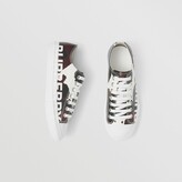 Thumbnail for your product : Burberry Logo Detail Camouflage Print Leather Sneakers