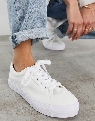 new look white trainers