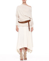 Thumbnail for your product : Donna Karan Jersey Handkerchief Skirt, Parchment