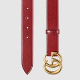 Thumbnail for your product : Gucci GG Marmont belt with shiny buckle