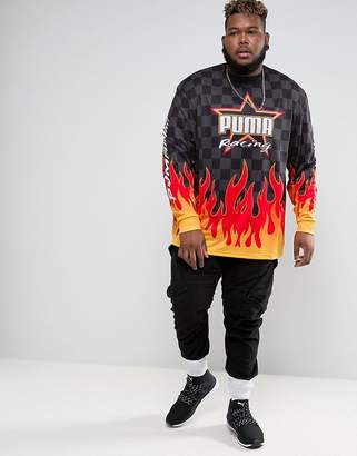 Puma Plus Long Sleeve Top With Flame Print Exclusive To Asos