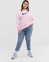 Thumbnail for your product : Nike plus pink swoosh hoodie