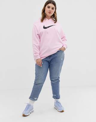 Nike plus pink swoosh hoodie