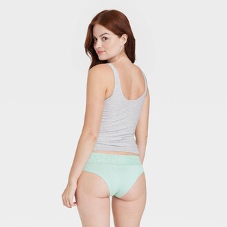 Women' Cotton Cheeky Underwear with Lace Waitband - Auden™ Ocean