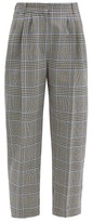 Thumbnail for your product : Alexander McQueen Cropped Prince Of Wales-check Wool Suit Trousers - Grey Multi