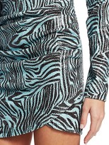 Thumbnail for your product : Andamane Colette Zebra Print Mini Dress