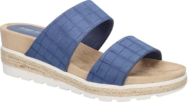 Easy Street Shoes Maryann Women's Shoes Denim Croco : 5 M (B) Synthetic