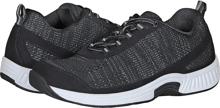 Orthofeet Lava Men's Walking Shoes Black : 8.5 D - Medium Textile