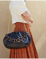 Thumbnail for your product : Loeffler Randall Mini Oversized Gathered Leather Clutch