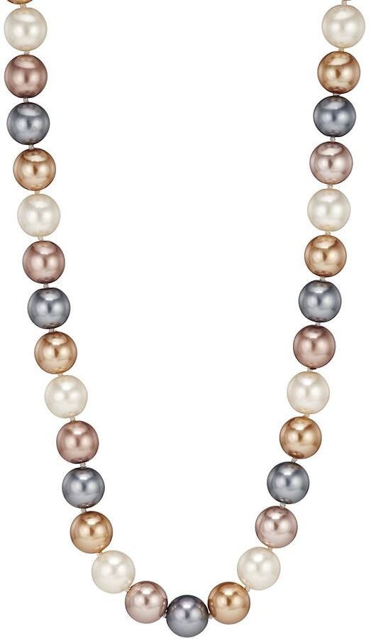 QVC Kenneth Jay Lane's  Pearl Flower Enhancer Pendant $58 