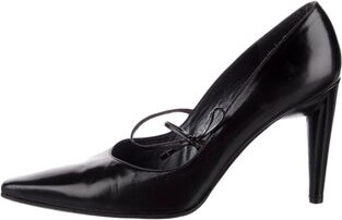 Stuart Weitzman Patent Leather T-Strap Pumps