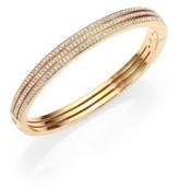 Thumbnail for your product : Adriana Orsini Pavé Crystal Three-Row Bangle Bracelet/Goldtone