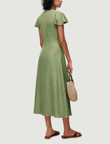 Thumbnail for your product : Whistles Flared-sleeve woven midi dress