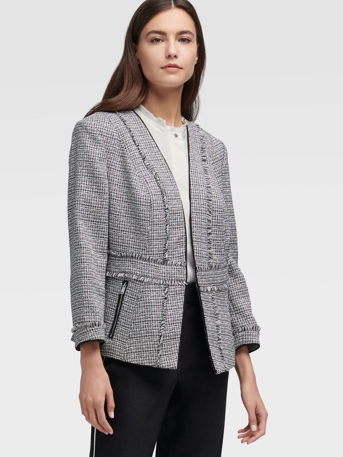 dkny tweed coat