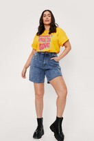 Thumbnail for your product : Nasty Gal Womens Plus Size Free to Love Graphic T-Shirt - Yellow - 18/20