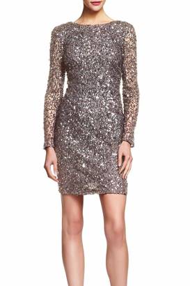 Adrianna Papell Sleeved Sequin Dress