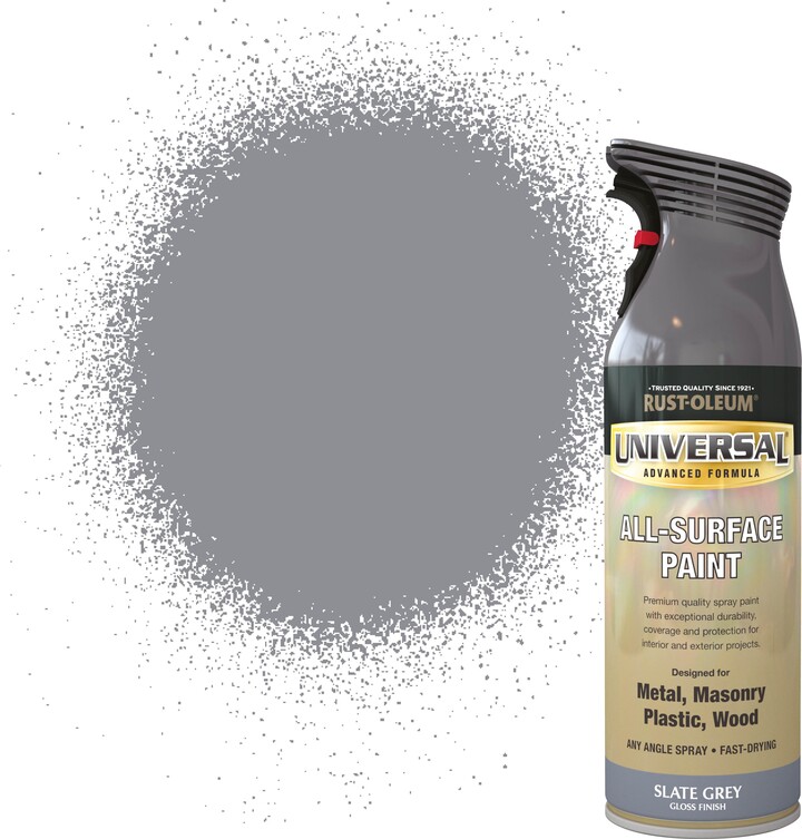 RustOleum Slate Grey Gloss Universal AllSurface Spray Paint 400ml