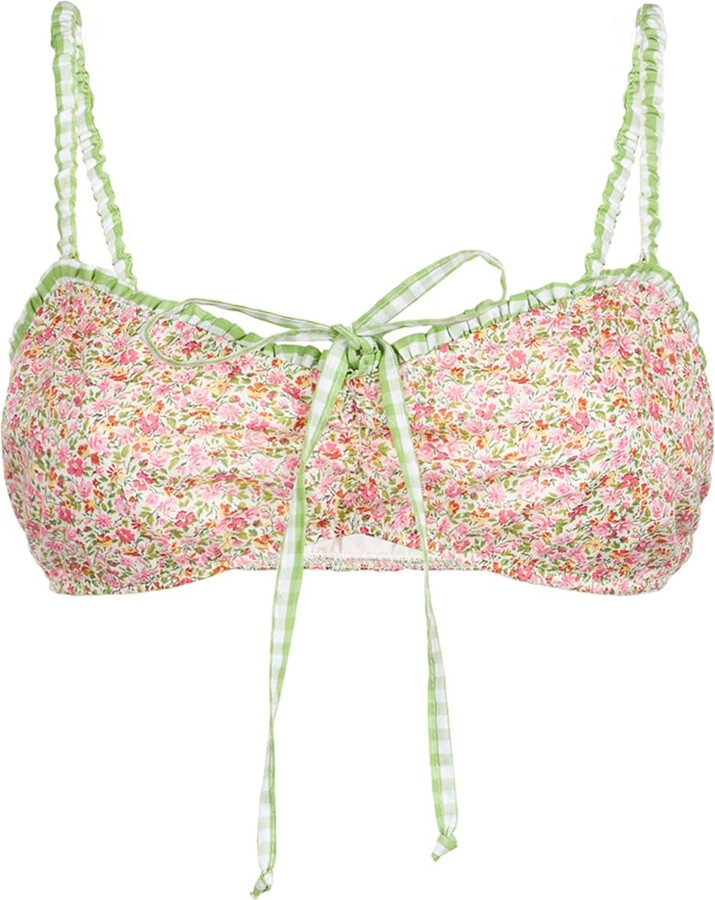 Top Bralette Swimsuit With Liberty Print Made With Liberty Fabric