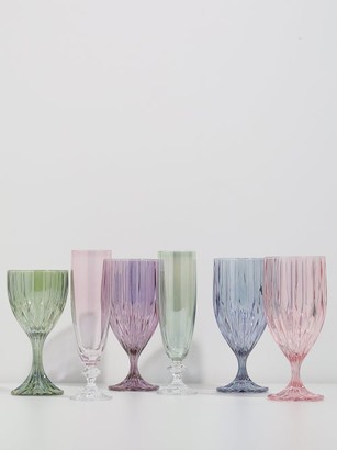 Luisa Beccaria Set Of Two Prestige Wine Glasses - Green
