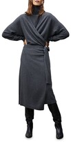 Dolman Sleeve Wrap Cardigan Dress 