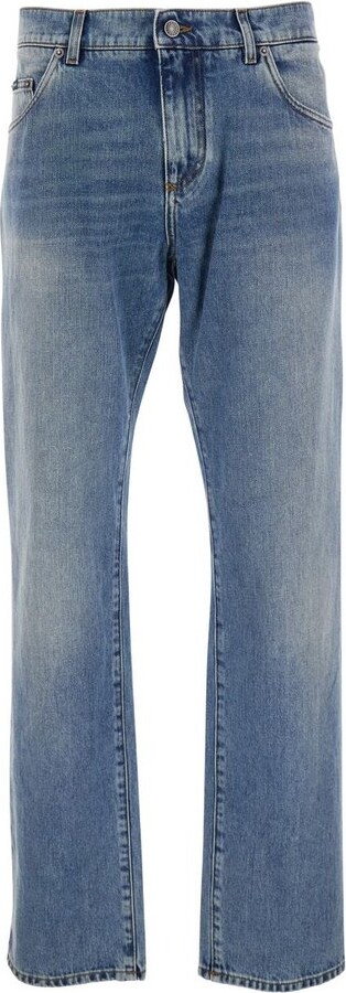 Dolce & Gabbana Doppia Targhetta Straight Jeans