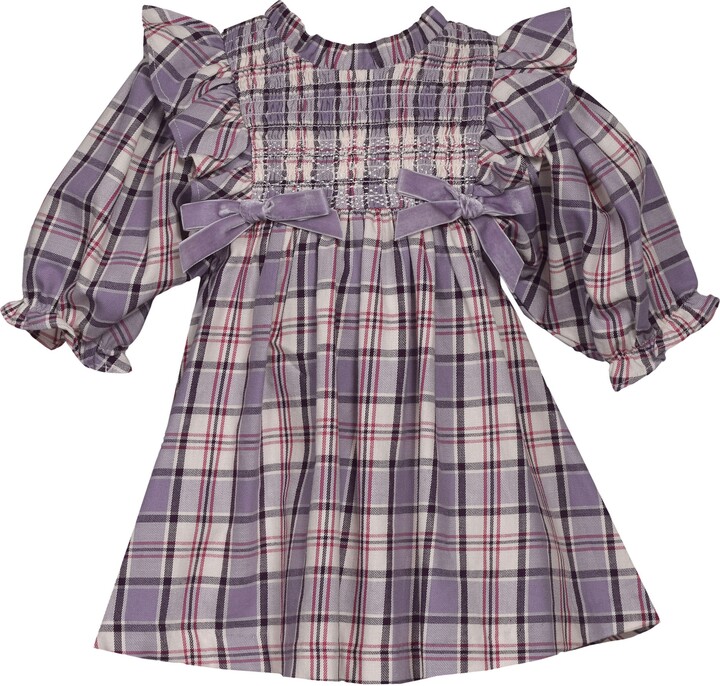 Plaid Smocked Party Dress