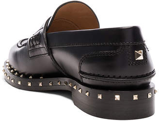Valentino Soul Stud Leather Loafers