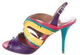 Thumbnail for your product : Tabitha Simmons Leather Slingback Sandals