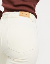 Thumbnail for your product : Stradivarius slim mom with stretch in ecru