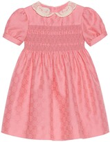 Thumbnail for your product : Gucci Children GG cotton jacquard smock dress