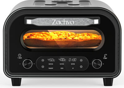 ZACHVO 12” Indoor And Outdoor Portable Countertop Electric Pizza Oven