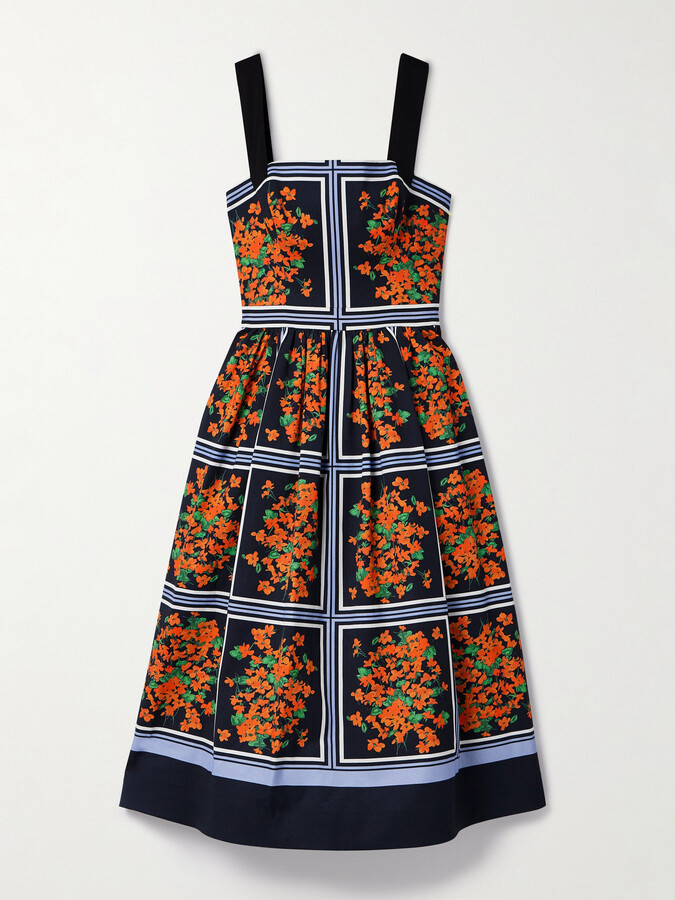 Carolina Herrera Printed Faille Midi Dress - Multi