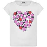 Thumbnail for your product : Moschino MoschinoGirls Ivory Heart Print Top